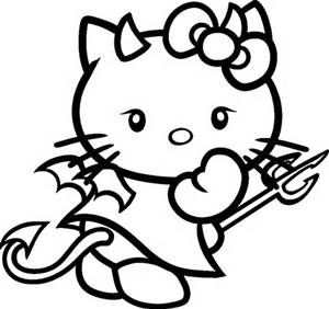 Hello Kitty Halloween Coloring Pages 300x282 Hello Kitty Halloween Coloring Pages