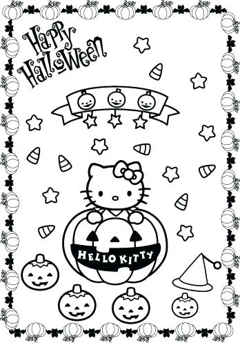 Hello Kitty Halloween Coloring Pages 348x500 Hello Kitty Halloween Coloring Pages