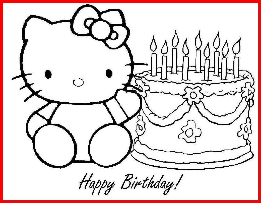 Hello Kitty Happy Birthday Coloring Pages at GetColorings.com | Free ...