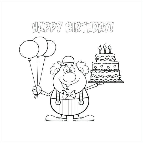 600x600 Hello Kitty Happy Birthday Coloring Pages Happy Birthday Coloring