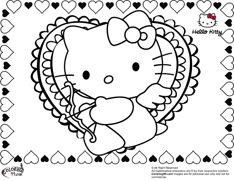 Hello Kitty Heart Coloring Pages 800x620 Hello Kitty Heart Coloring Pages
