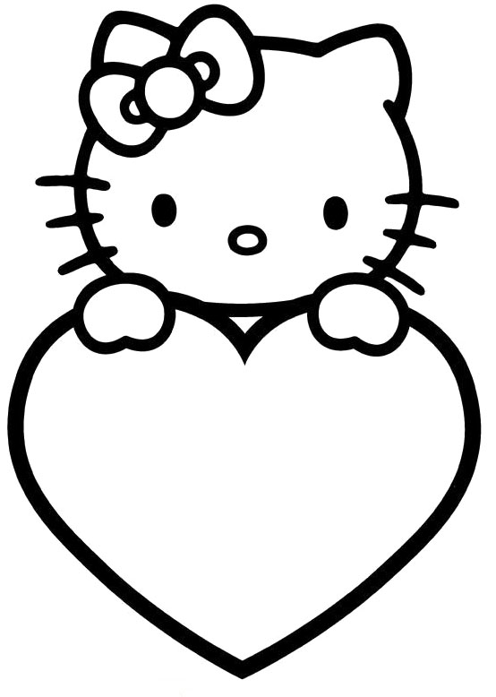 Hello Kitty Heart Coloring Pages 554x778 Hello Kitty Heart Coloring Pages