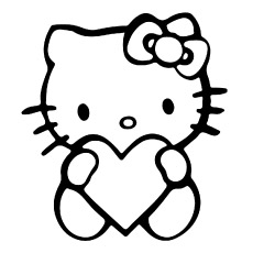 Hello Kitty Heart Coloring Pages at GetColorings.com | Free printable ...