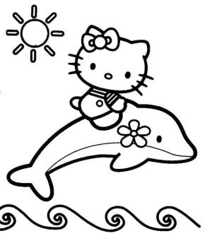 Hello Kitty Coloring Hello Kitty Cute Mermaid Coloring Pages 300x334 Hello Kitty Coloring Hello Kitty Cute Mermaid Coloring Pages