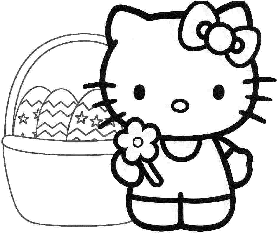 940x792 Printable Hello Kitty Easter Coloring Pages