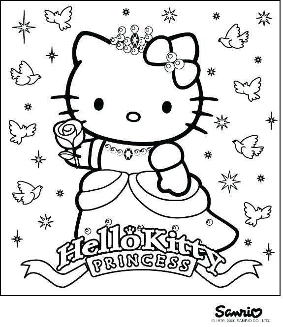 Kitty Coloring Page Princess Coloring Page Princess Hello Kitty 575x665 Kitty Coloring Page Princess Coloring Page Princess Hello Kitty