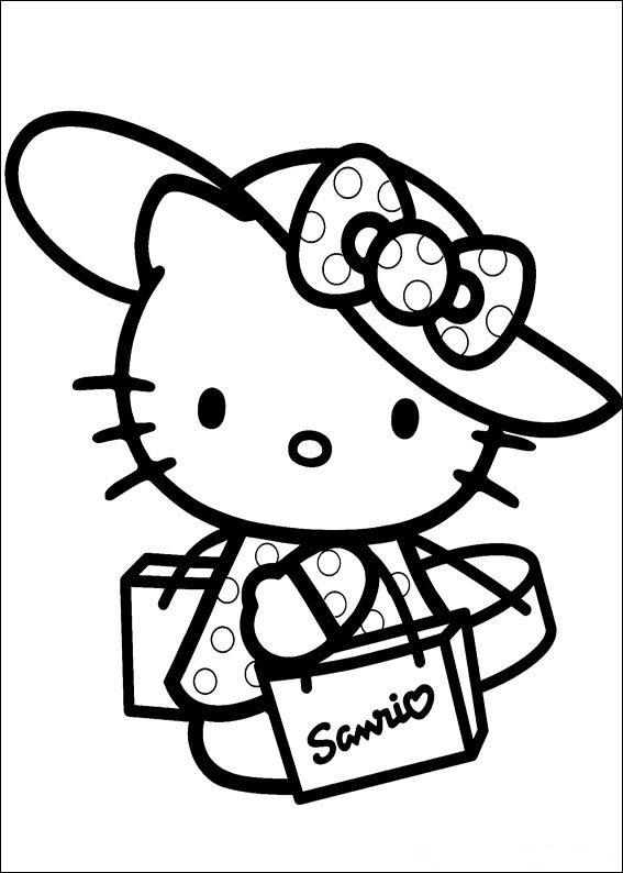 Hello Kitty Christmas Coloring Pages 567x794 Hello Kitty Christmas Coloring Pages