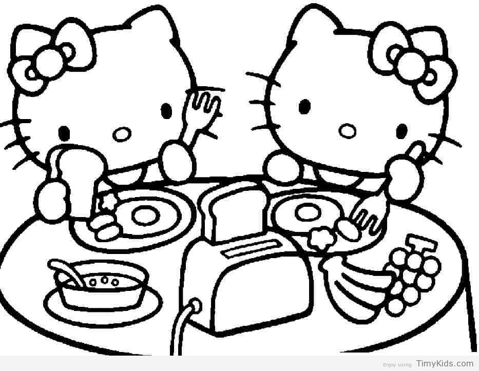 933x723 Hello Kitty Printable Coloring Page Timykids