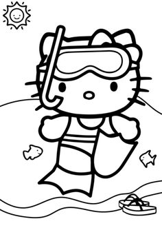 Hello Kitty Summer Coloring Page Hello Kitty Hello 236x334 Hello Kitty Summer Coloring Page Hello Kitty Hello