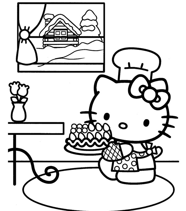600x679 Top 30 Hello Kitty Coloring Pages To Print Httpfreecoloring