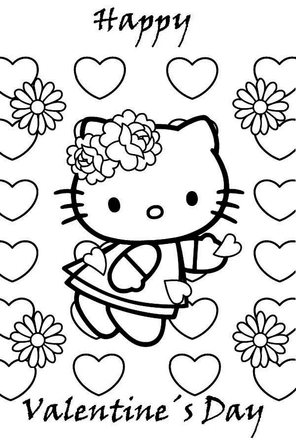 600x899 Hello Kitty Valentine Coloring Pages S Day Pictures Colouring