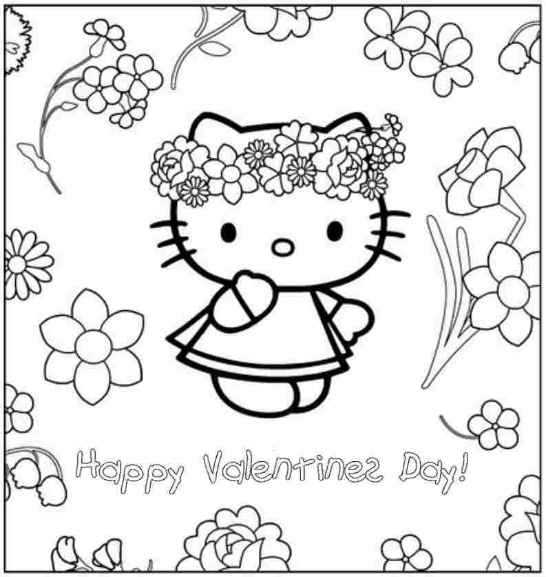 793x837 Printable Colouring Sheets Hello Kitty Valentine For Toddler 10100