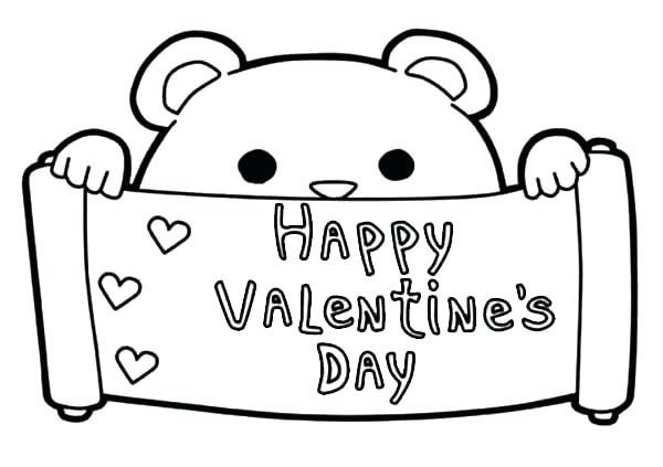 Valentines Day Coloring Pages Printable 600x423 Valentines Day Coloring Pages Printable