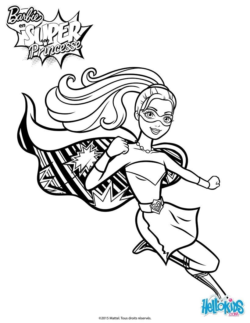 820x1060 Barbie Super Power Saves The Day Coloring Page. More Barbie Super