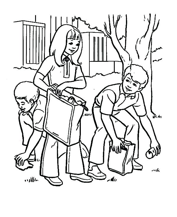 600x734 Helping Others Coloring Pages Earth Day Cleaning Park Helping