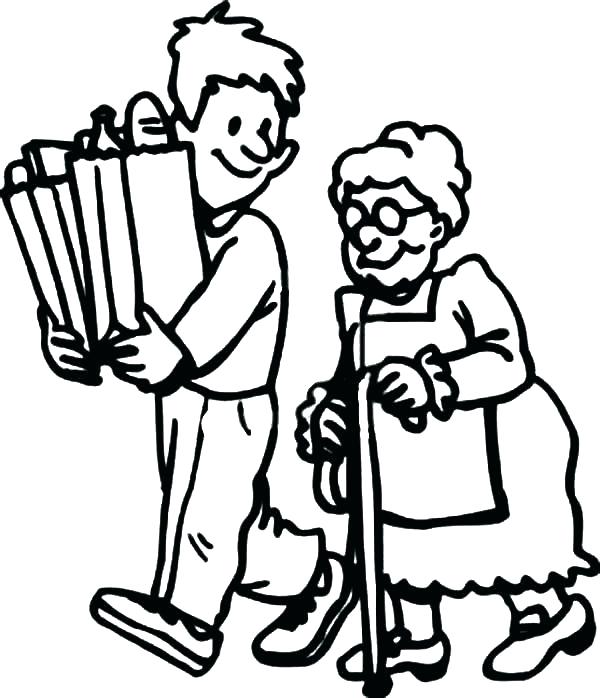 600x698 Helping Others Coloring Pages High Page Colouring Pages Page 3