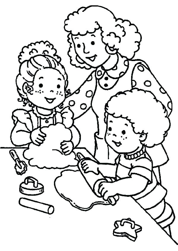 Helping Others Coloring Pages Helping Others Making Cookies 600x847 Helping Others Coloring Pages Helping Others Making Cookies