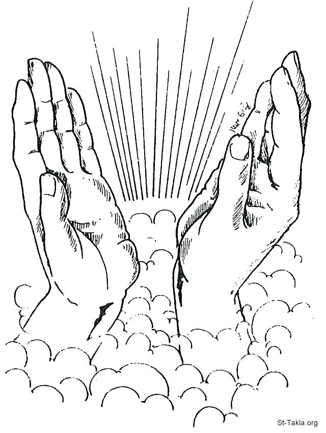 Praying Hands Coloring Page Free 640x851 Praying Hands Coloring Page Free