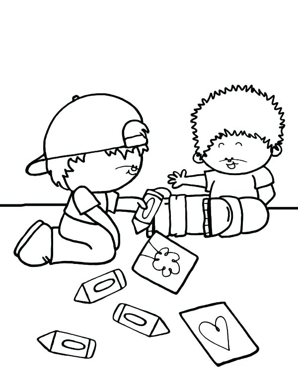 Helping Others Coloring Pages Drawing Together Helping Others 600x776 Helping Others Coloring Pages Drawing Together Helping Others