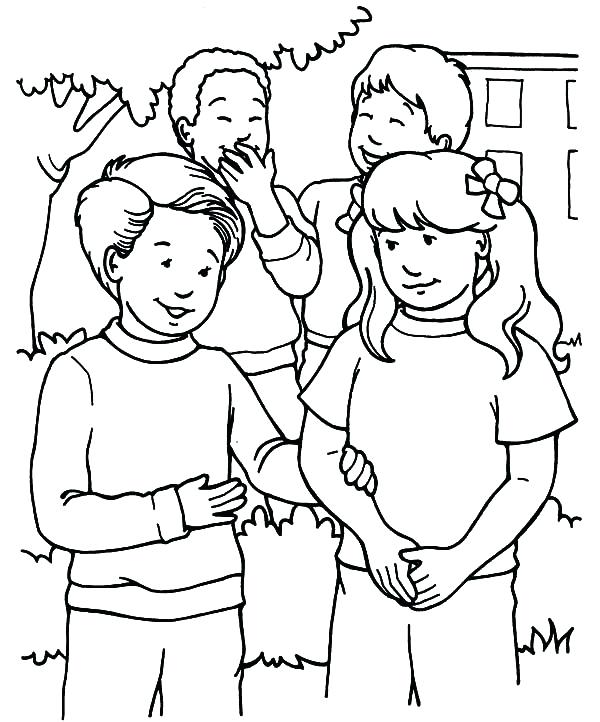 Helping Others Coloring Pages Helping Others With Friends Coloring 600x722 Helping Others Coloring Pages Helping Others With Friends Coloring