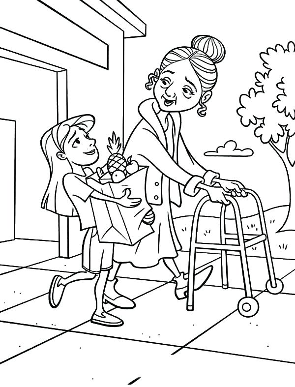 Person Coloring Pages Coloring Pictures Of People Helping Others 600x787 Person Coloring Pages Coloring Pictures Of People Helping Others
