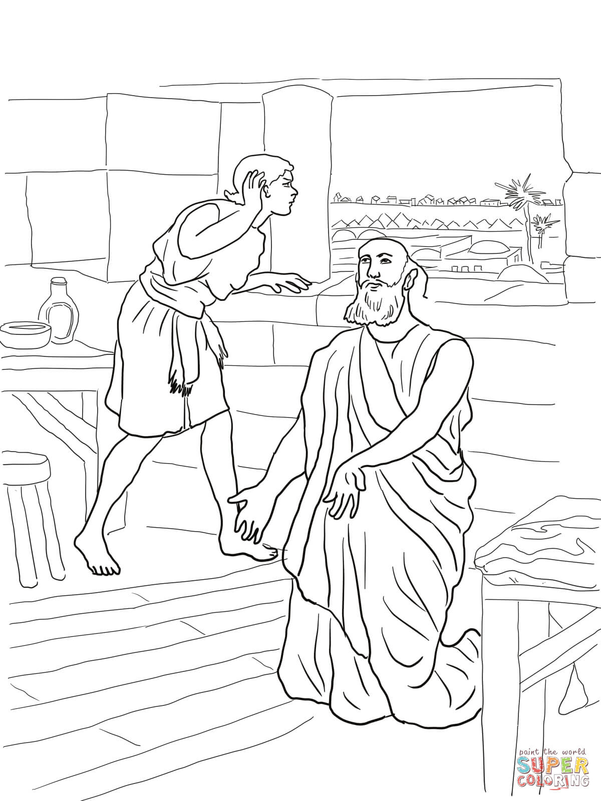 Elisha Helps A Widow Coloring Page 1200x1600 Elisha Helps A Widow Coloring Page