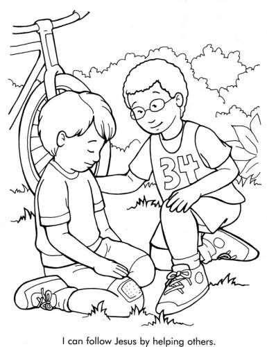 Coloring Pages Of Kids Helping Others Coloring 385x500 Coloring Pages Of Kids Helping Others Coloring