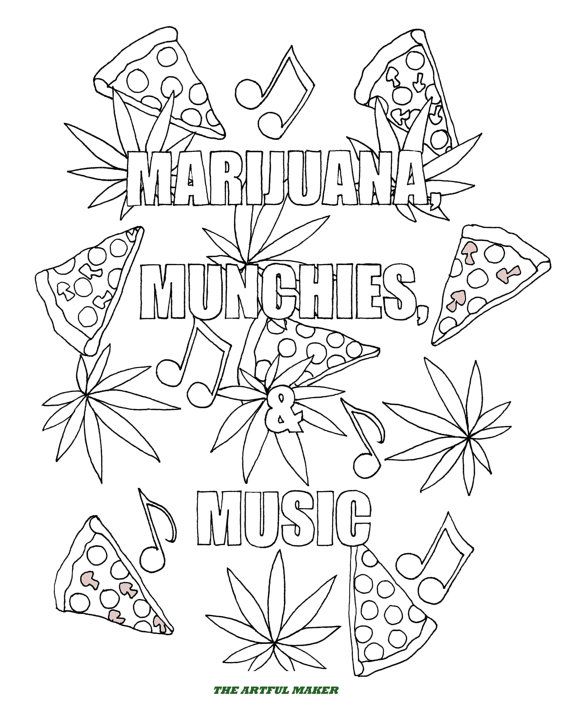 570x721 Marijuana Coloring Pages Marijuana Munchies Music Adult Coloring