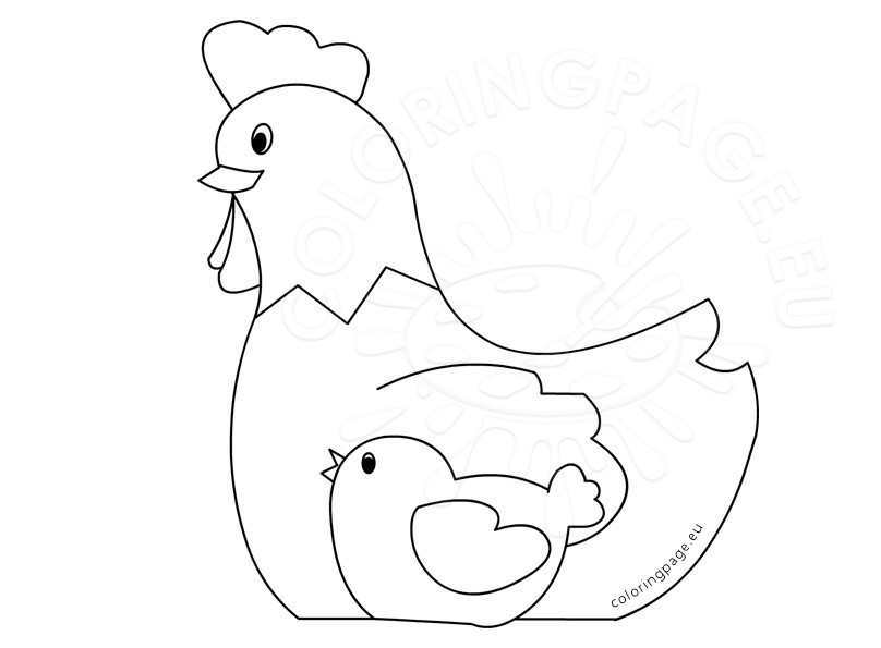Easter Colouring Pages Hen And Chick Coloring Page 808x595 Easter Colouring Pages Hen And Chick Coloring Page