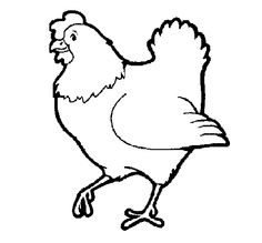 236x219 Free Printable Coloring Page Featuring A Chicken, Hen Chickens