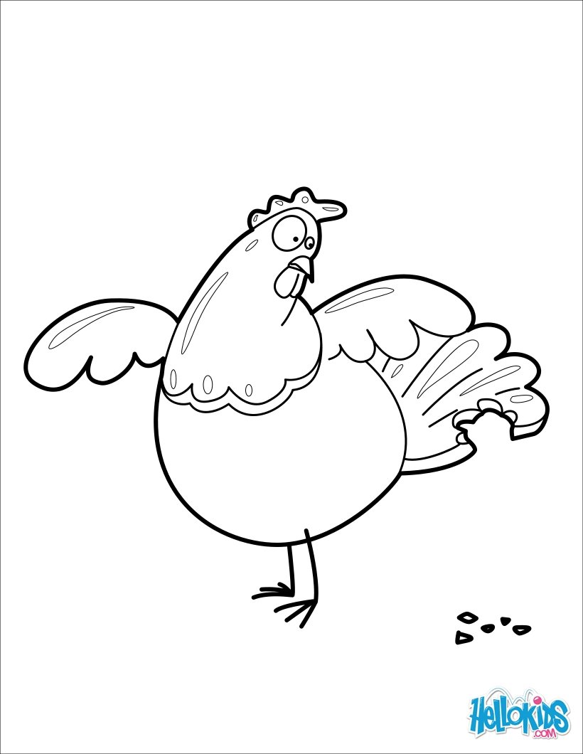 Hen Coloring Pages For Kids at GetColorings.com | Free printable ...