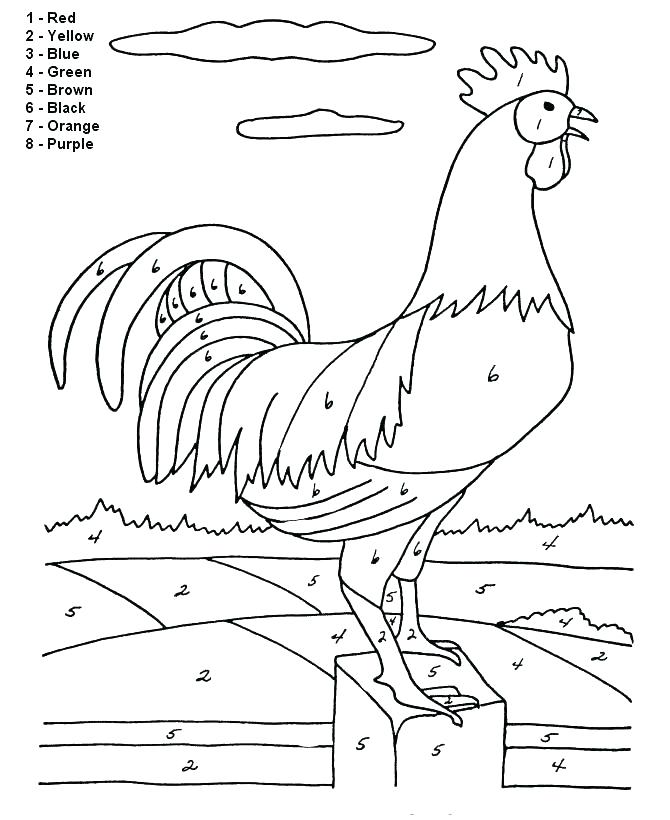 670x820 Best Rooster Coloring Page Free Download Little Red Hen Printable