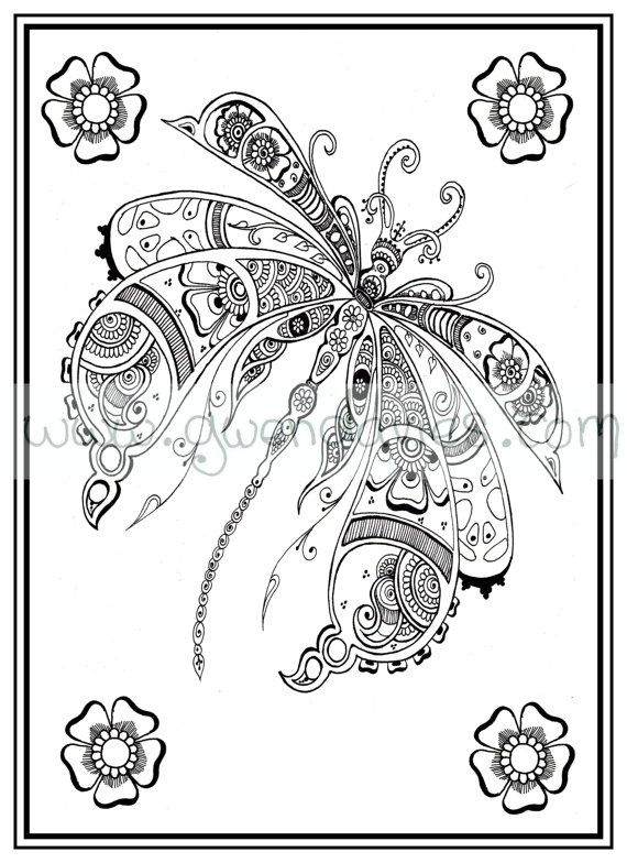 Adult Colouring In Pdf Download Dragonfly Henna Zen Mandalas 570x784 Adult Colouring In Pdf Download Dragonfly Henna Zen Mandalas