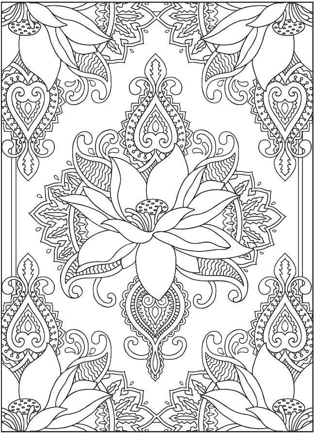 Henna Coloring Page From Dover Publications Httpwww 650x894 Henna Coloring Page From Dover Publications Httpwww