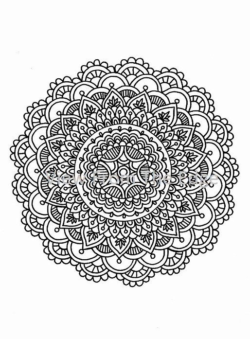 Mandala Coloring Page Mehndi Henna Printable Pdf By Katie N 514x697 Mandala Coloring Page Mehndi Henna Printable Pdf By Katie N
