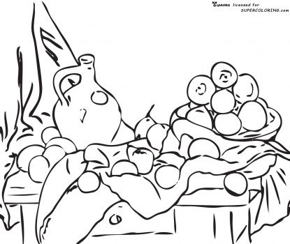 Still Life With Jug And Drapery By Paul Coloring 415x350 Still Life With Jug And Drapery By Paul Coloring