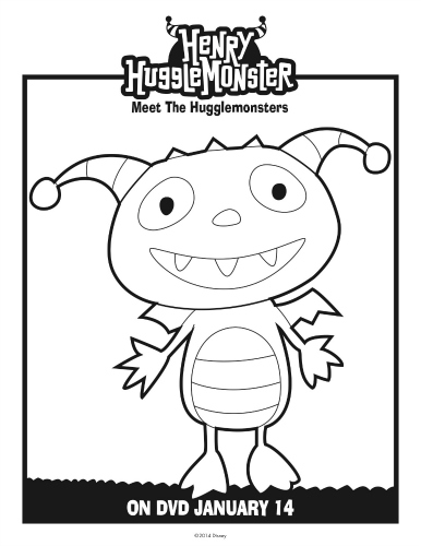 386x500 Henry Hugglemonster Coloring Page Printable Pages On Kids N Fun Co