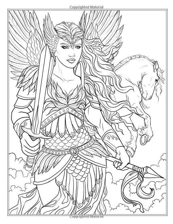 Pro Dragon And Unicorn Coloring Book, Fantasy 600x776 Pro Dragon And Unicorn Coloring Book, Fantasy