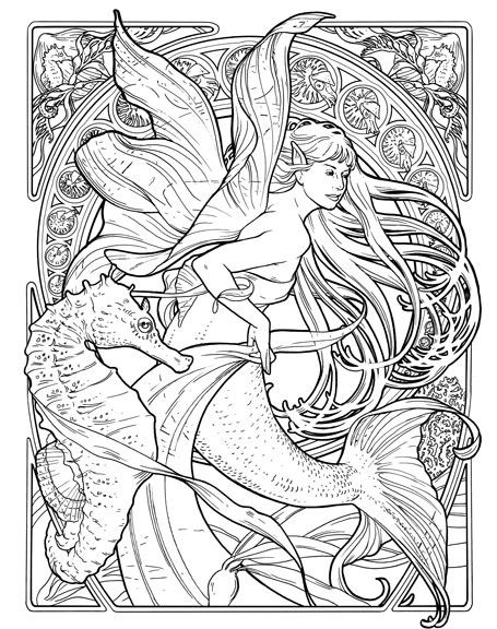 Art Nouveau Coloring Pages Herb Leonhard 455x576 Art Nouveau Coloring Pages Herb Leonhard