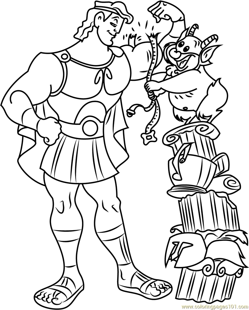 799x994 Hercules With Philoctetes Coloring Page Pages