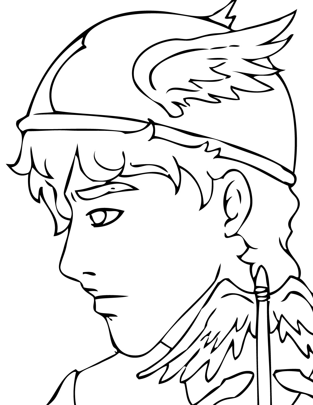 1275x1650 Hermes Coloring Page
