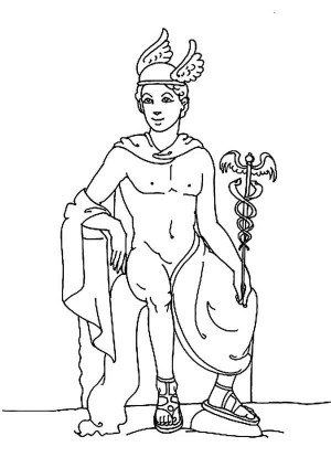 300x424 The Goddess Athena Of Greek Mythology Coloring Page The Goddess