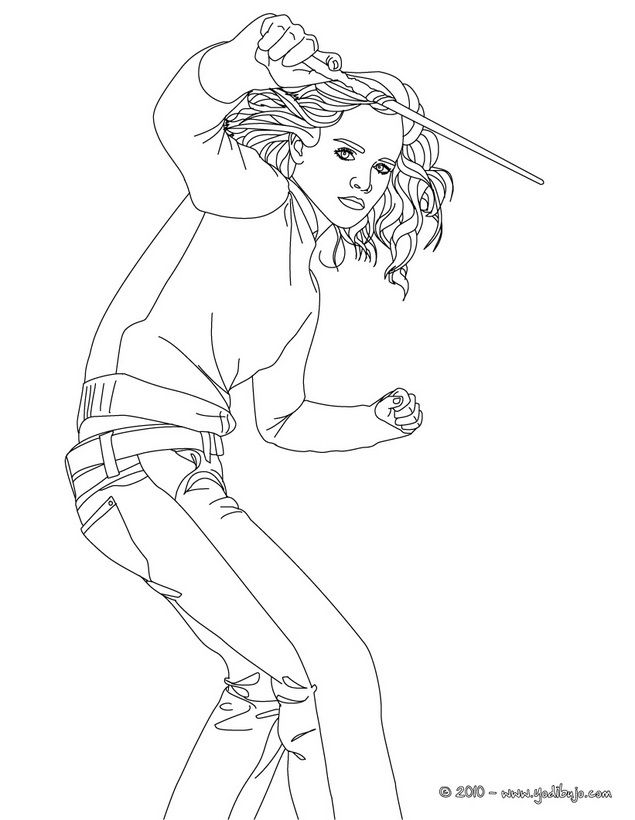635x820 Coloring Pages Hermione Dibujo Para Colorear Emma Watson En