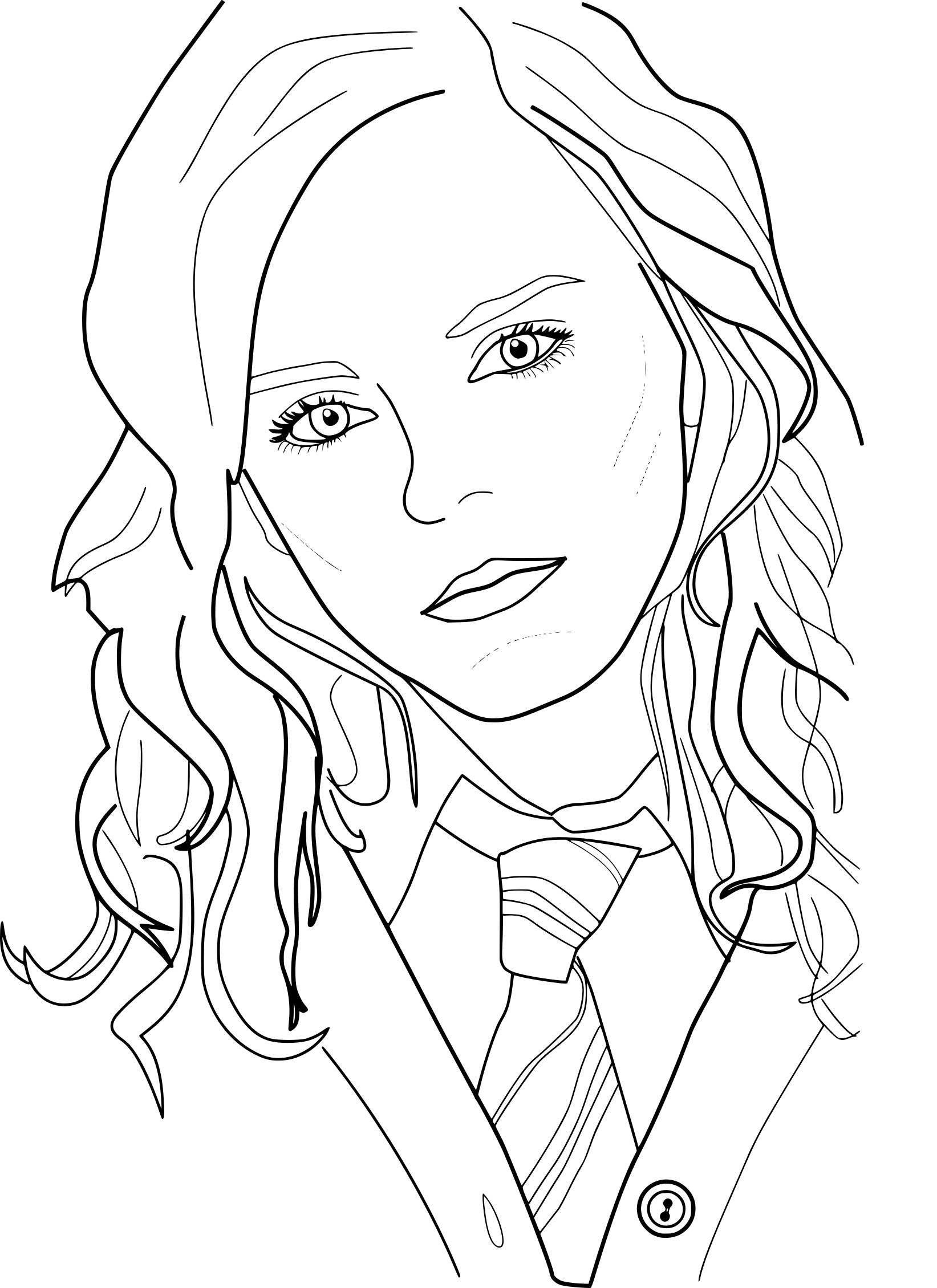 1643x2259 Easily Harry Ron And Hermione Coloring Pages