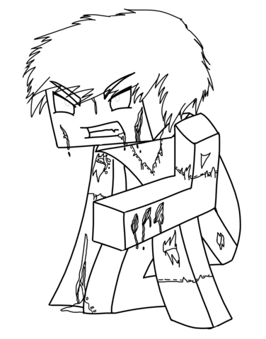 376x480 Minecraft Herobrine Coloring Page Minecraft