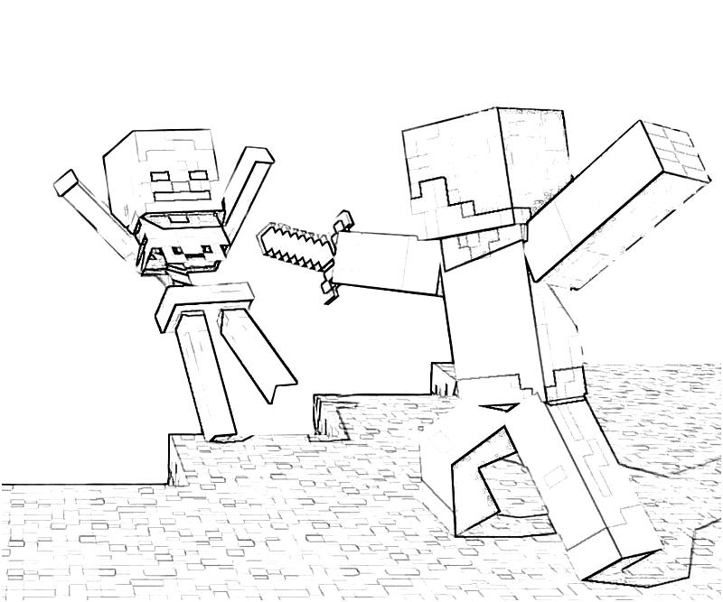 800x667 Minecraft Coloring Pages