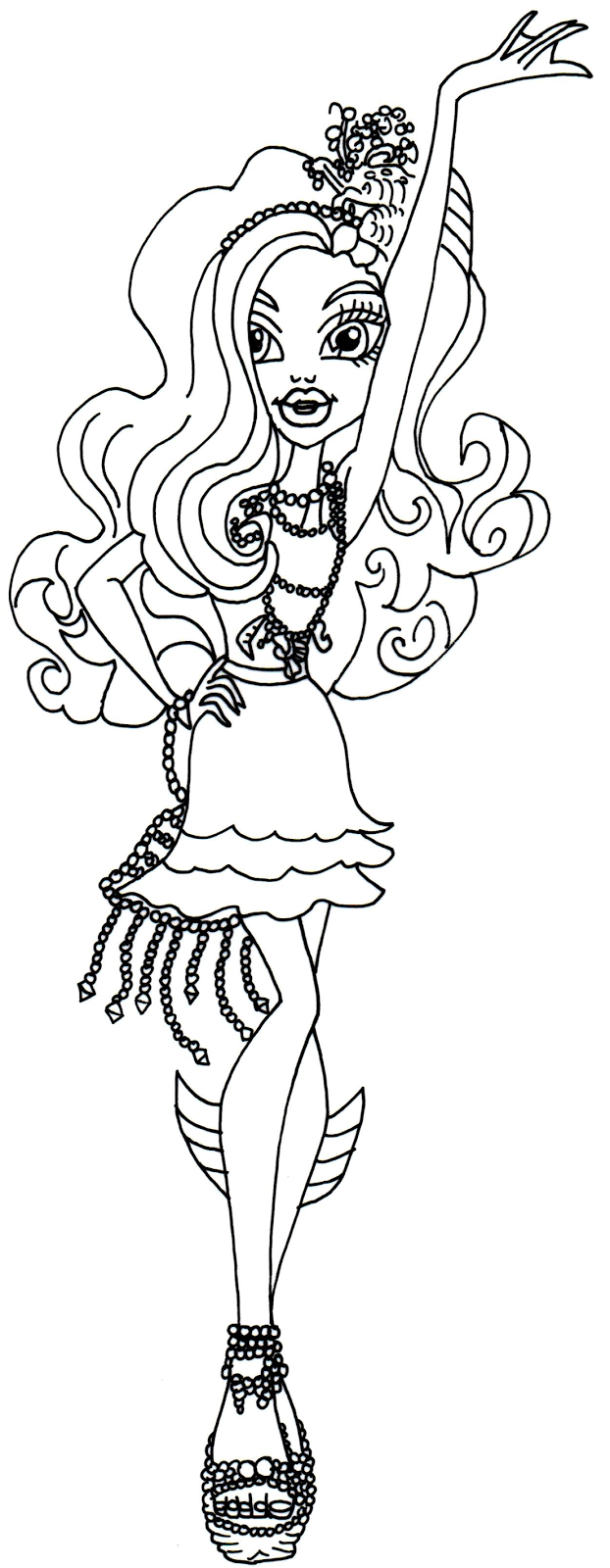 Monster High 13 Wishes Coloring Pages 622x1600 Monster High 13 Wishes Coloring Pages