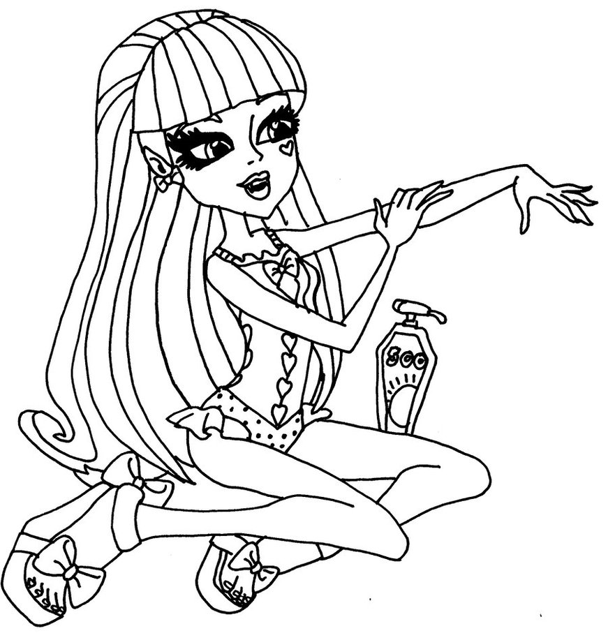 Monster High Draculaura Coloring Pages 871x917 Monster High Draculaura Coloring Pages