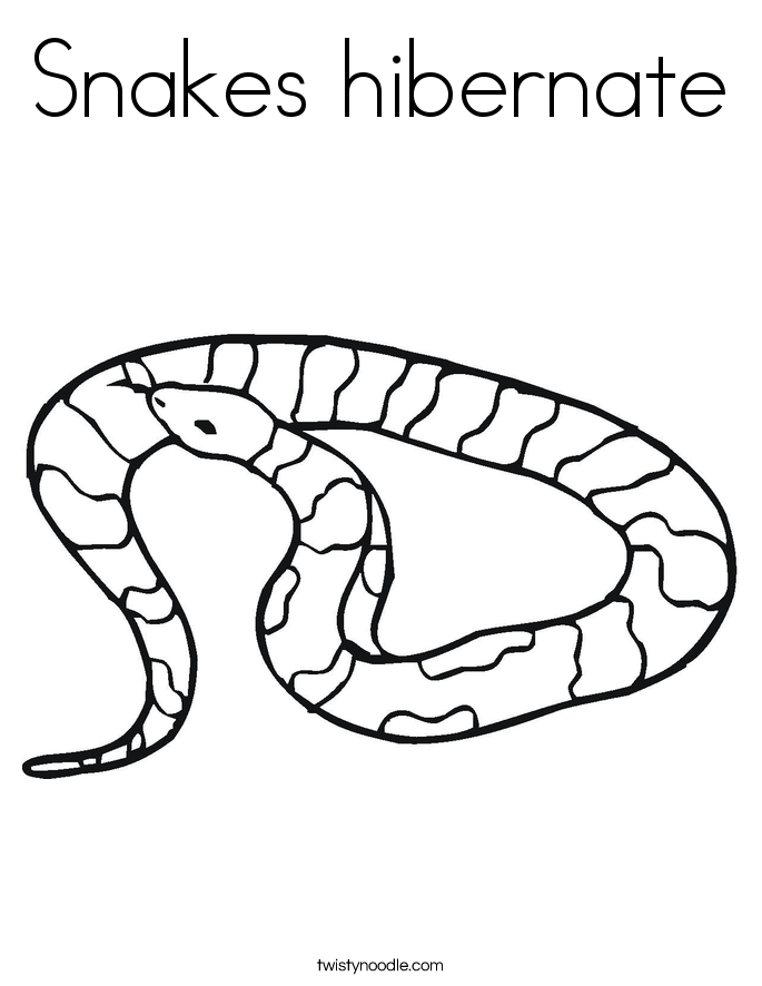 685x886 Snakes Hibernate Coloring Page