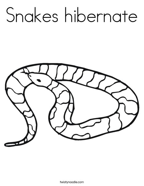 468x605 Snakes Hibernate Coloring Page
